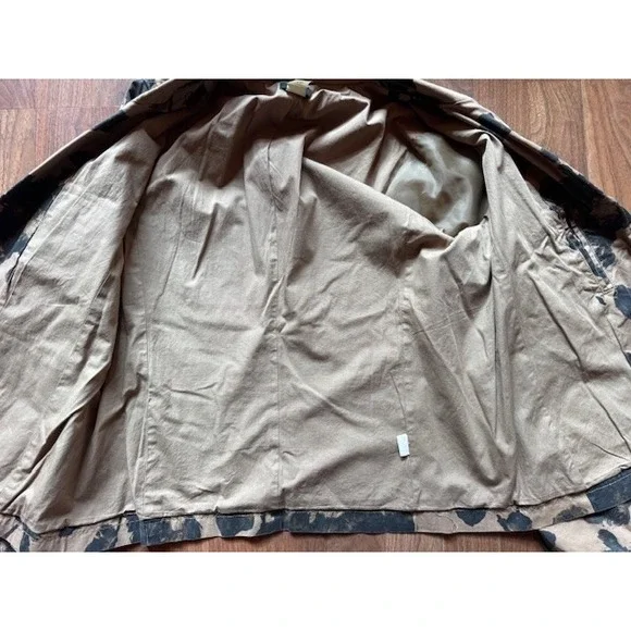 J. CREW Military Jacket Blazer Floral Camo Gorpcore Military Womens LRG Cotton - Picture 4 of 7